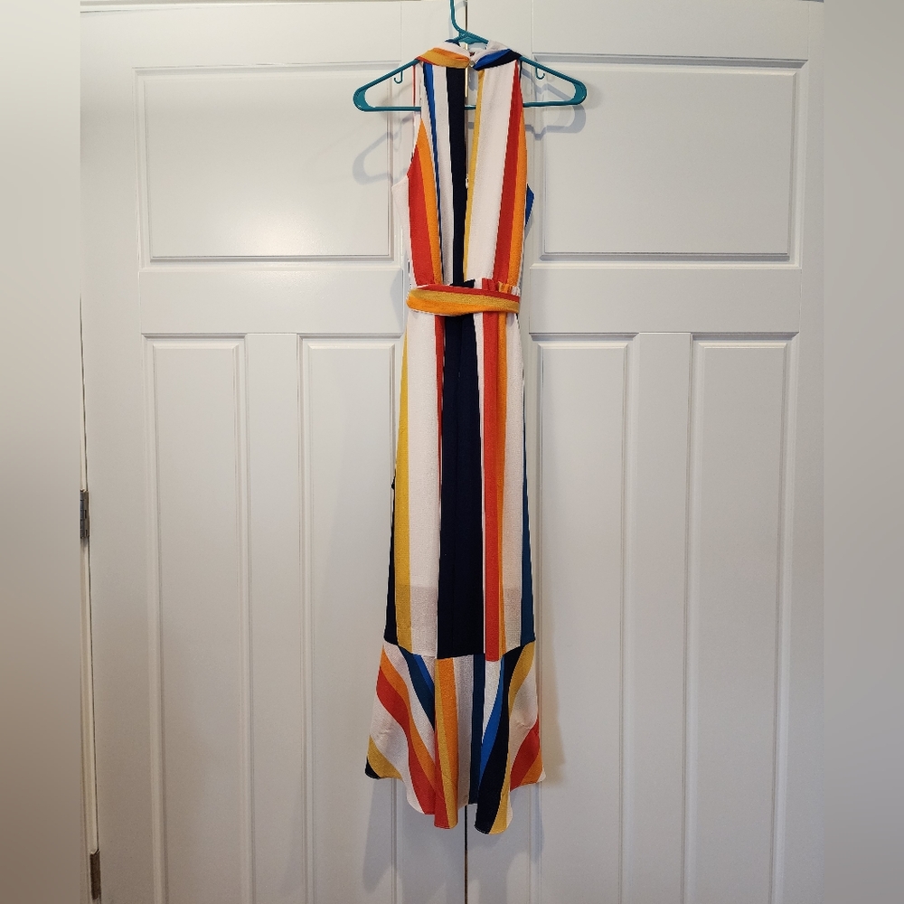 Julia jordan striped halter high low dress - Picture 2 of 9